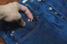 【Companion Denim】Jan 08SK with Pin Ups Pockets ／淺色棉麻混紡低腰小直筒 海報女郎內口袋