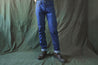 【Companion Denim】Jan 08SK with Pin Ups Pockets ／淺色棉麻混紡低腰小直筒 海報女郎內口袋