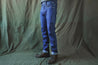 【Companion Denim】Jan 08SK with Pin Ups Pockets ／淺色棉麻混紡低腰小直筒 海報女郎內口袋