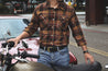 【Freenote】Jepson Brown Plaid Shirt ／ 麻質苧麻混紡 輕磅法蘭絨格紋襯衫