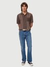 【Nudie Jeans】Frippe Polo Shirt Brown