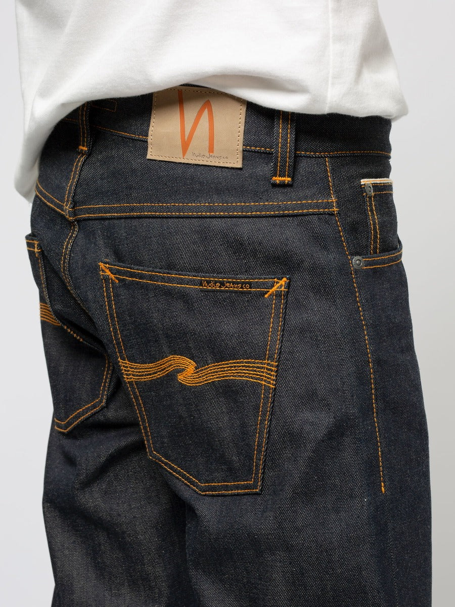 Nudie Jeans Grim Tim Dry Selvage Blue Beach Denim