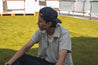 【Naked and Famous】Aloha Shirt Vintage Broad Cloth - Cream／棉麻混紡條紋短袖襯衫