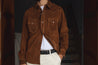 【Fortela】RANCH CR001 MOU Western Suede Shirt Jacket 