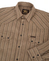 【Indigofera】DOLLARD LINEN/COTTON STRIPE SHIRT / 棉麻混紡經典西部襯衫