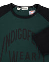 【Indigofera】Leon Raglan Supima  Sweater Phthalo Green 頂級匹馬棉 拉克蘭五分袖 菁綠x黑色