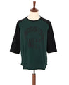 【Indigofera】Leon Raglan Supima  Sweater Phthalo Green ／ 頂級匹馬棉 拉克蘭五分袖 菁綠x黑色