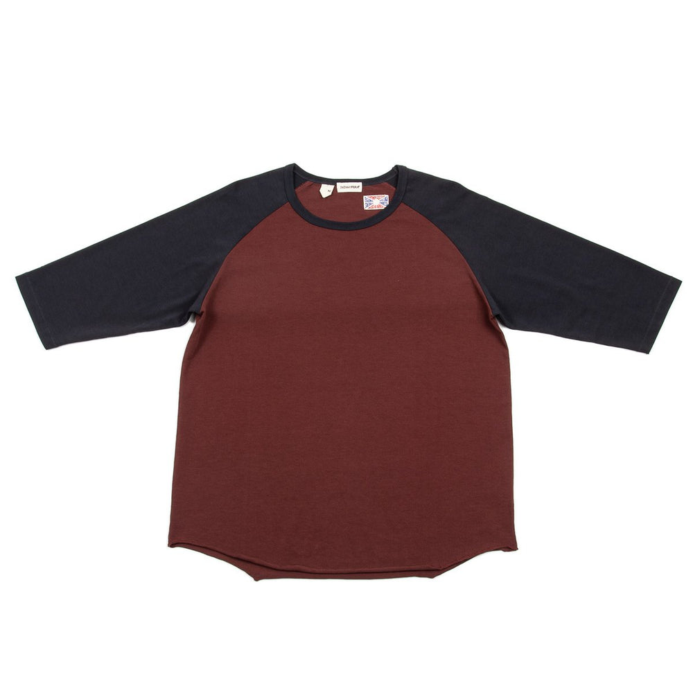 【Indigofera】Supima Leon Raglan Sweater 頂級匹馬棉 拉克蘭五分袖上衣 紫紅&黑 灰炭&黑