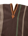 【Indigofera】 Poncho, Cotton/Wool, Brown / Green／