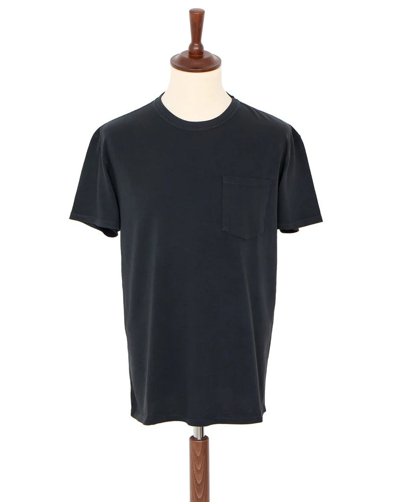 【Indigofera】Wilson T-Shirt Marshall Black 頂級匹馬棉口袋素Tee統領黑