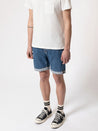 【Nudie Jeans】Josh Shorts 90s Stone Denim 12.75oz／有機回收再生棉 復古石洗短褲