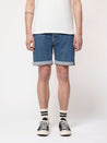 【Nudie Jeans】Josh Shorts 90s Stone Denim 12.75oz／有機回收再生棉 復古石洗短褲