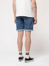 【Nudie Jeans】Josh Shorts 90s Stone Denim 12.75oz／有機回收再生棉 復古石洗短褲