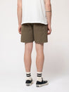 【Nudie Jeans】Luke Shorts Solid Faded Green／9.5oz／有機棉 斜紋卡其短褲