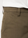【Nudie Jeans】Luke Shorts Solid Faded Green／9.5oz／有機棉 斜紋卡其短褲