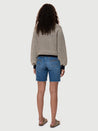 【Nudie Jeans】Maud Shorts Nostalgic Blue / 女版 懷舊石洗 有機棉 高腰長版短褲