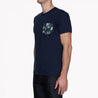 [Naked and Famous] Pocket Tee - Navy + Flower Painting - Navy