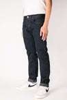 【TANUKI】Mid Tapered Natural Indigo "Sumi" Overdye 16.5oz 黑染過染天然藍染中腰合身錐形褲