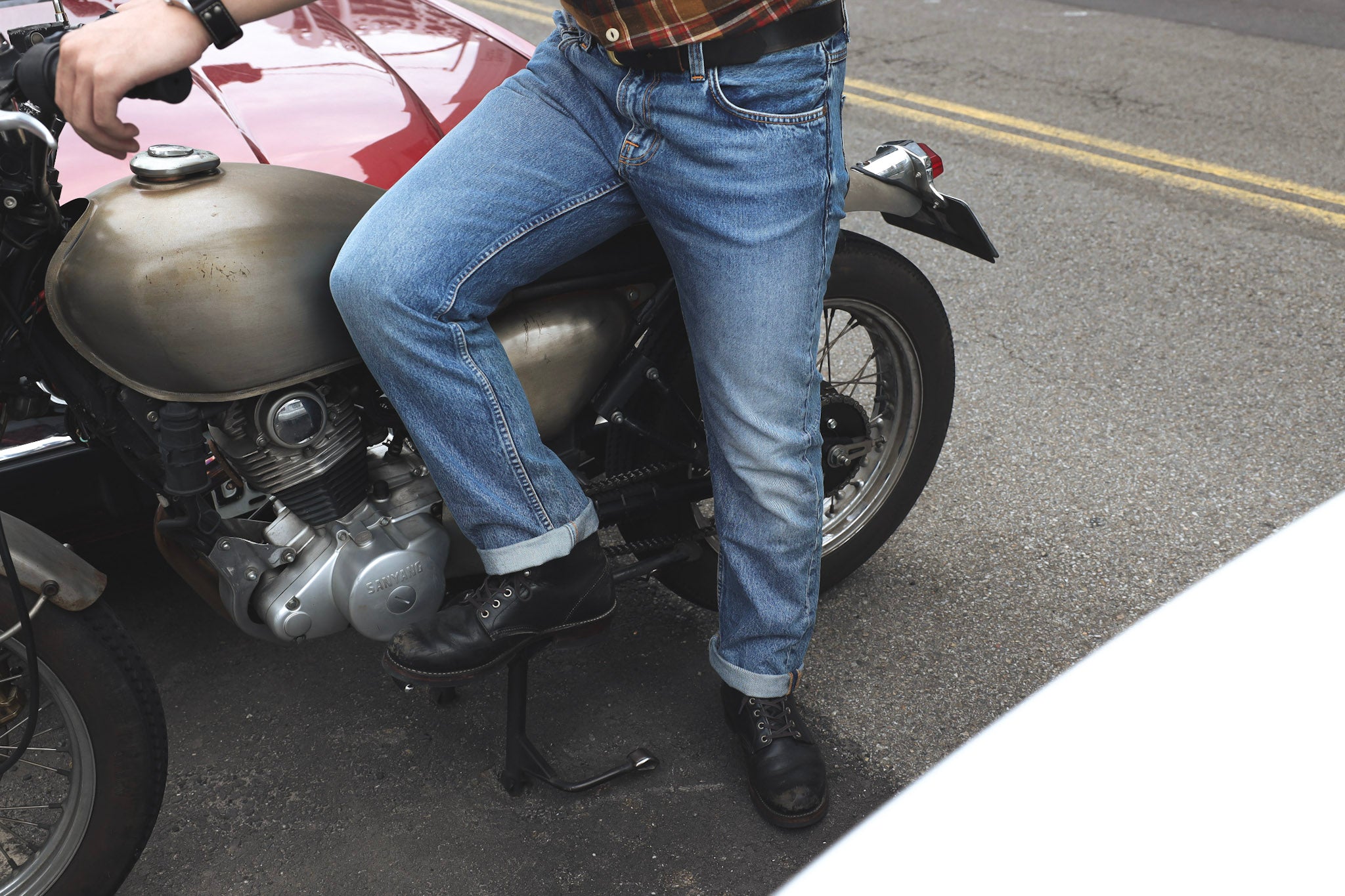 Nudie Jeans】Gritty Jackson Far Out – Blue Beach Denim