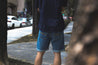 【Nudie Jeans】Josh Shorts Friendly Blue 13.25oz／有機棉 水洗牛仔短褲