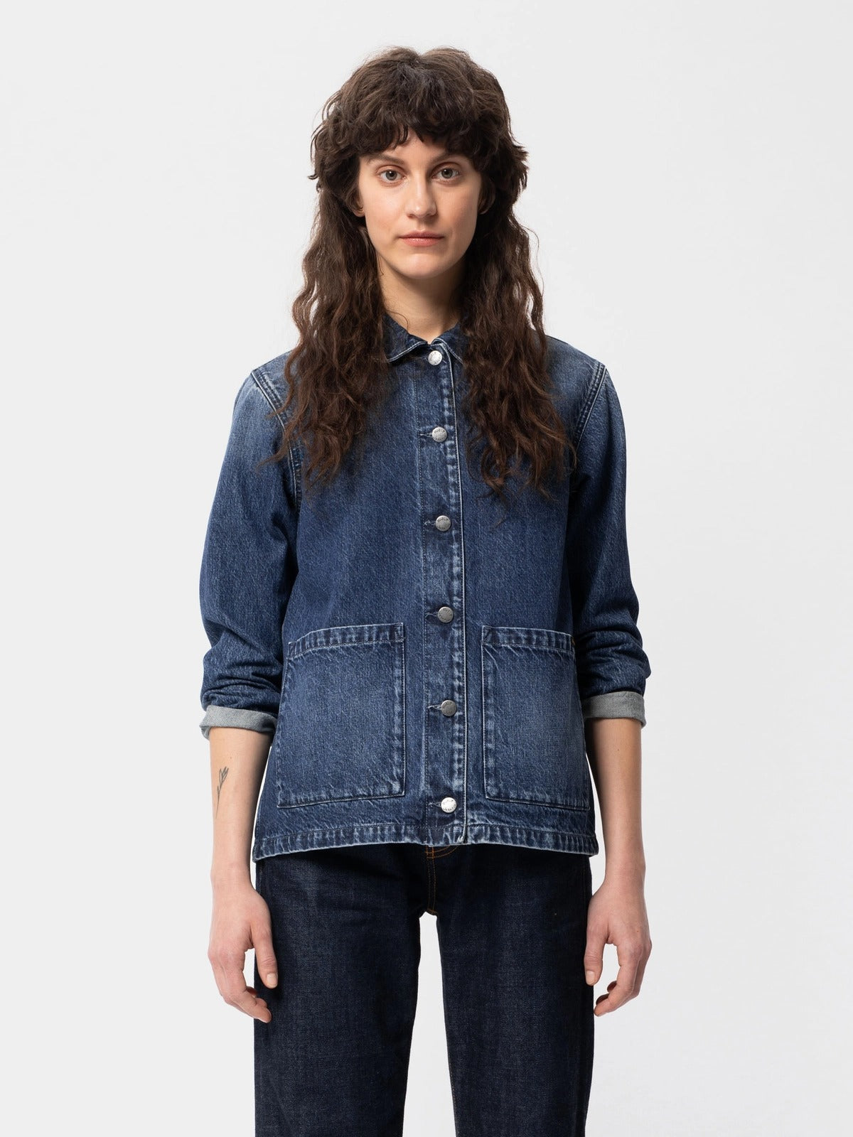 Nudie Jeans】Nina Worker Jacket Denim – Blue Beach Denim