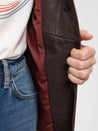 【Nudie Jeans】Saga Leather Blazer Dark Brown／女版柔軟山羊皮西裝外套