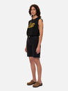 【Nudie Jeans】Maud Shorts Black Stone / 女版 黑復古刷色 有機棉 高腰長版短褲