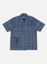 【Universal Works】S/S Kyoto Shirt In Indigo Japanese Paisley／Amoeboid blue dyed Japanese style blouse