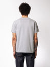 【Nudie Jeans】Roy Logo Tee Greymelange／有機公平貿易棉 logo T