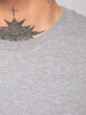 【Nudie Jeans】Roy Logo Tee Greymelange／有機公平貿易棉 logo T