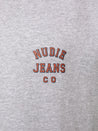 【Nudie Jeans】Roy Logo Tee Greymelange／有機公平貿易棉 logo T