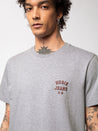 【Nudie Jeans】Roy Logo Tee Greymelange／有機公平貿易棉 logo T