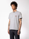 【Nudie Jeans】Roy Logo Tee Greymelange／有機公平貿易棉 logo T