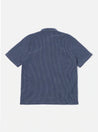 【Universal Works】Road Shirt In Navy Cactus Weave／仙人掌不規則刺子 50s開領短袖襯衫