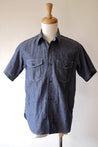 【The Rite Stuff】Bantam Cotton-Linen Short-Sleeve Work Shirt (Indigo) 