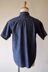 【The Rite Stuff】Bantam Cotton-Linen Short-Sleeve Work Shirt (Indigo) 