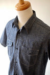 【The Rite Stuff】Bantam Cotton-Linen Short-Sleeve Work Shirt (Indigo) 
