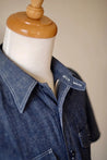 【The Rite Stuff】Bantam Cotton-Linen Short-Sleeve Work Shirt (Indigo) 