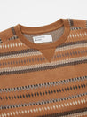 【Universal Works】Classic Crew Sweatshirt In Brown Hikers Jacquard／經典緹花針織衫