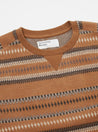【Universal Works】Classic Crew Sweatshirt In Brown Hikers Jacquard
