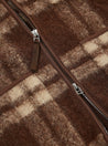 【Universal Works】Zip Gilet In Brown Soft Wool Fleece