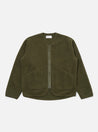 【Universal Works】Zip Liner Jacket In Olive Tibet Fleece