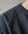 【Wonder Looper】Pullover Crewneck - 701gsm Double Heavyweight French Terry - Sumi Black