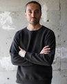【Wonder Looper】Pullover Crewneck - 701gsm Double Heavyweight French Terry - Sumi Black