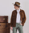 【Fortela】RANCH CR001 MOU Western Suede Shirt Jacket 