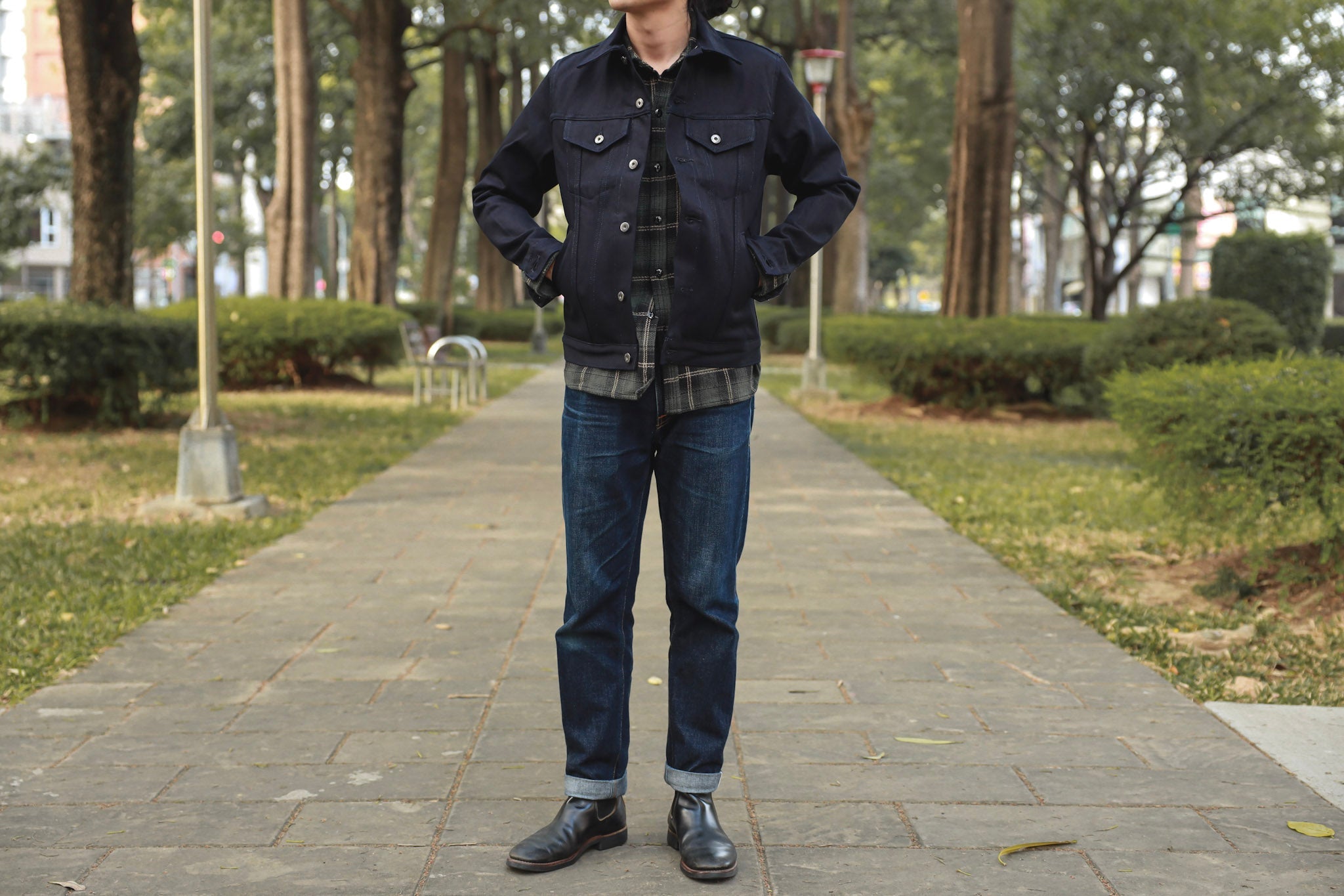 【3sixteen】Type 3s Denim Jacket Shadow Selvedge – Blue Beach Denim