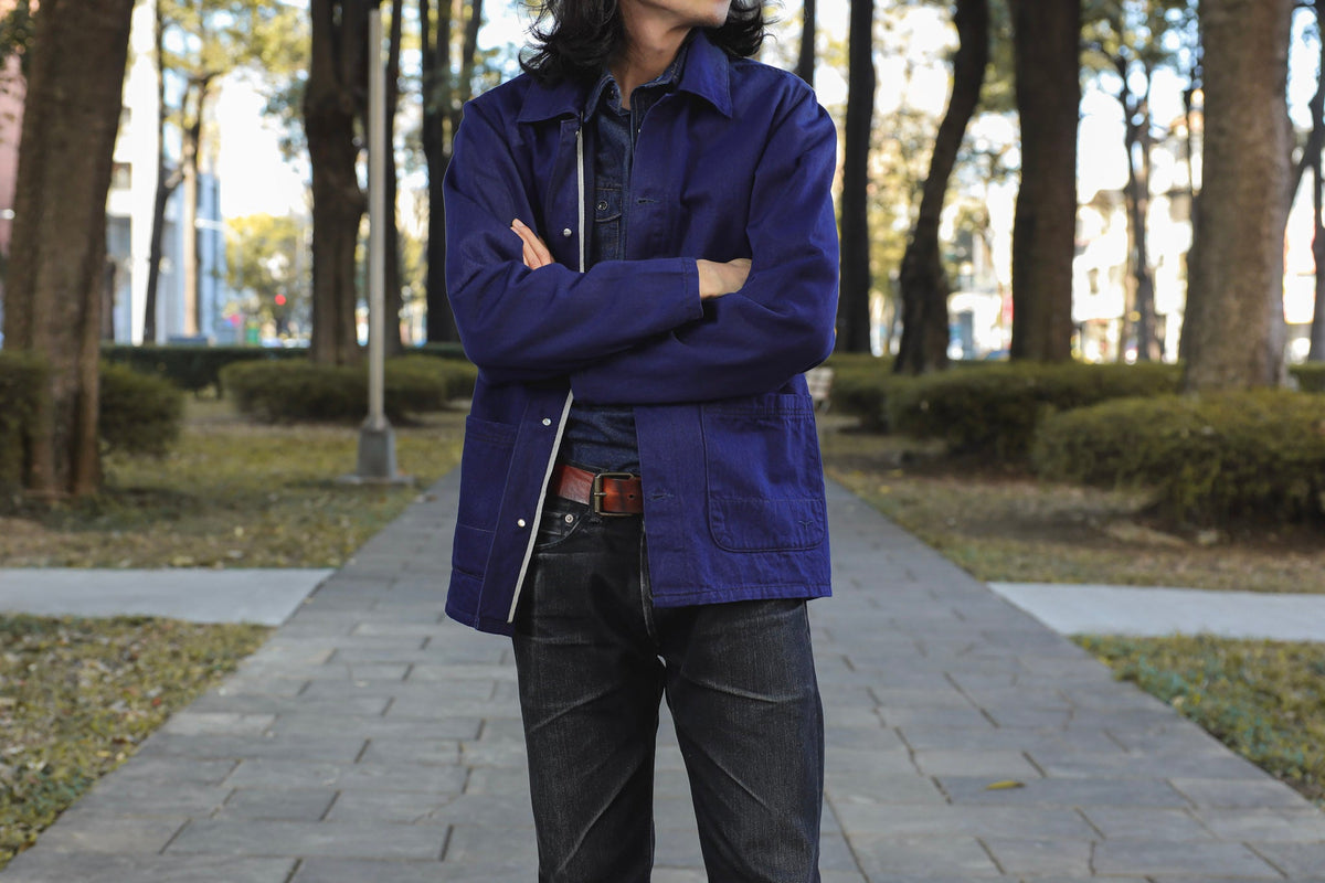 Developer Jacket 【Benzak Denim Developers】BWJ-01 WORKER JACKET 10.5 oz. blue x black wo ...