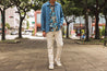 【Universal Works】Camp Shirt In Amalfi Organic Print