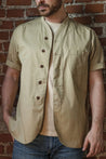 【Universal Works】ML SHIRT / 短袖棒球襯衫 卡其色