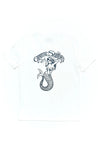 【Captain Santors】Serafino Tee Sirena White／Mermaid Pattern True Horn Buckle Henry Collar White